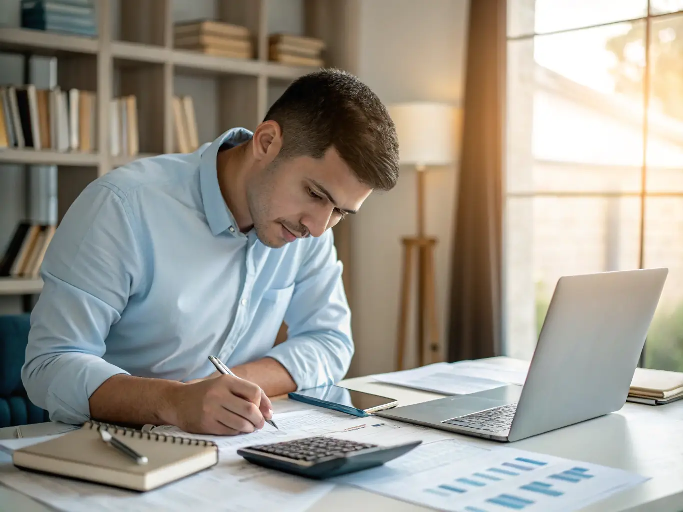 A business owner reviewing a detailed report on PaymentTech's online dashboard, highlighting the transparency and control offered by PaymentTech's financial reporting tools.